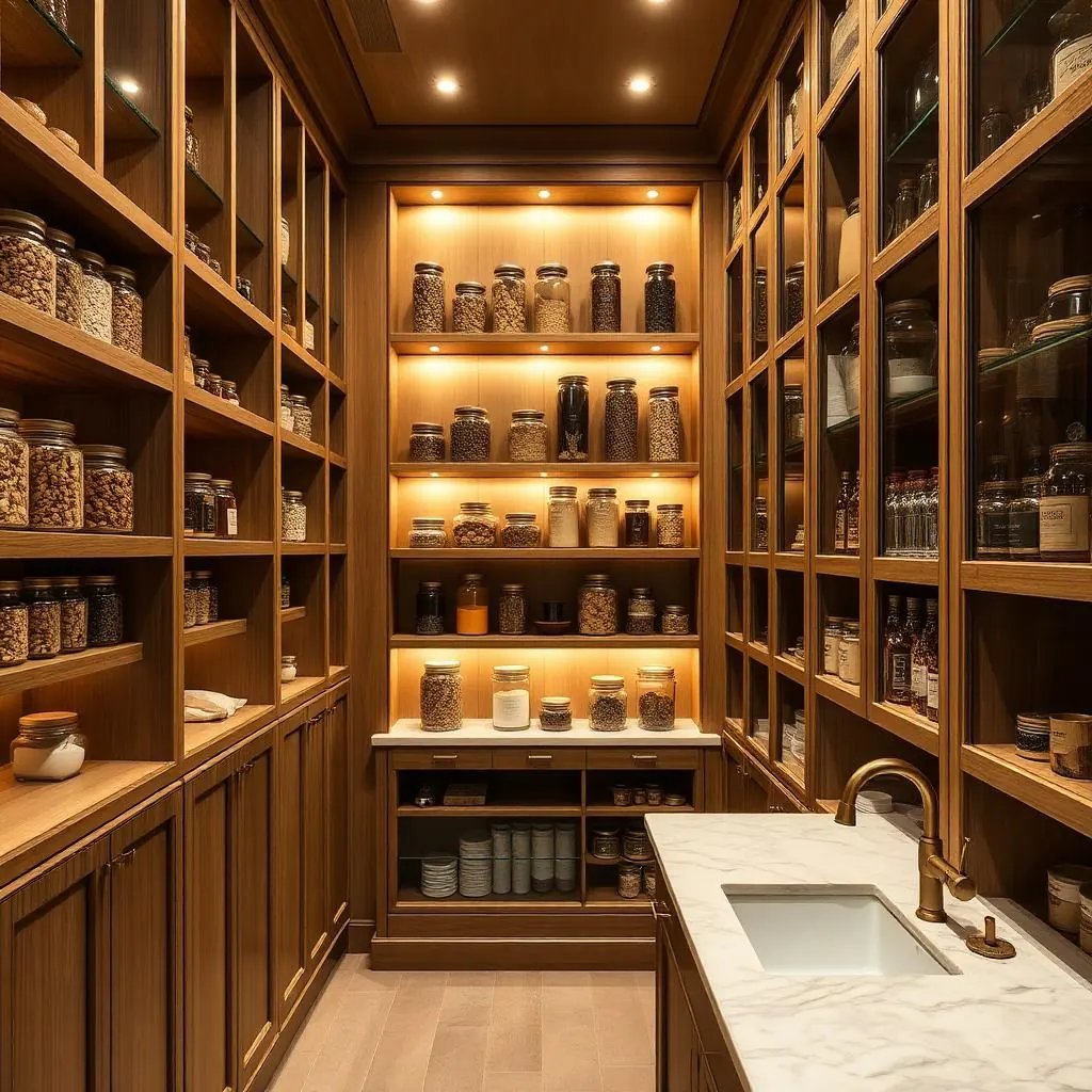 Custom fitted pantry and kitchen storage cabinetry